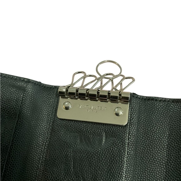 Saint Laurent Black Leather Key Case - Picture 12 of 12